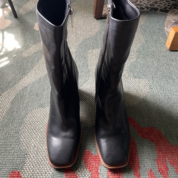 Franco Sarto Black Stevie Heeled Boots - Picture 7 of 15